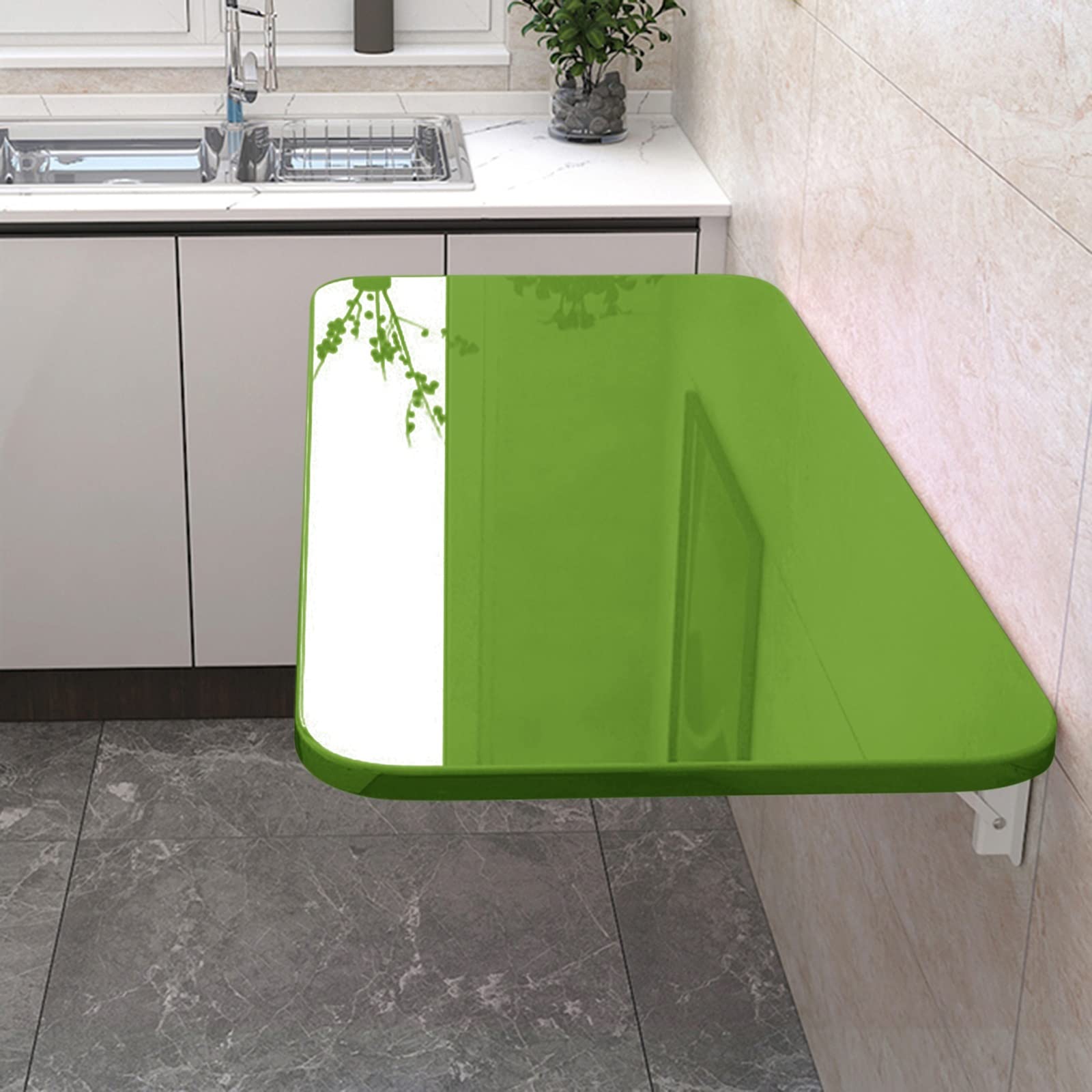 FUYAO Wall-Mounted Drop Leaf Table,Folding Wall Desk, Wall Mounted Folding Table For Laundry Room, Floating Wall Desk Workbench, For Laundry,Small Space Wall Desk Fold Down