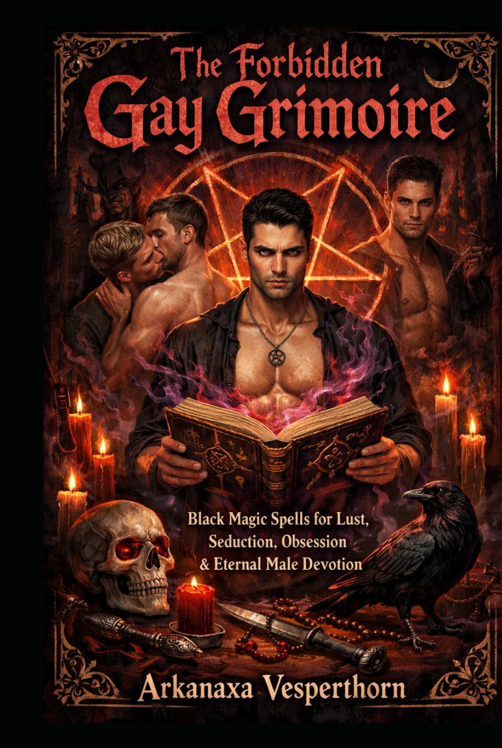 The Forbidden Gay Grimoire: Black Magic Spells for Lust, Seduction, Obsession & Eternal Male Devotion      Hardcover – March 5, 2026