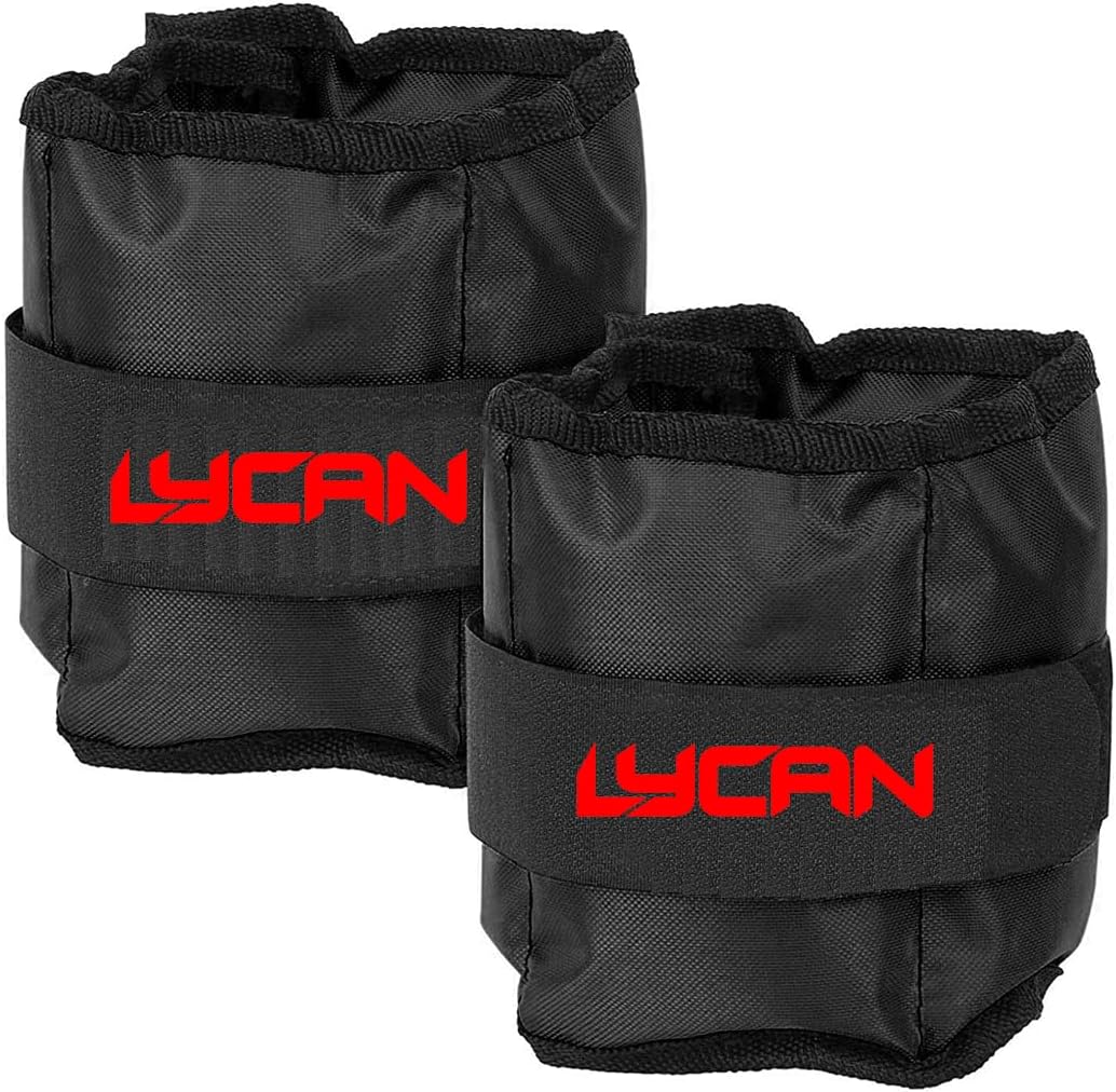 Lycan Wrist/Ankle Weights 2 kg (1 kg Each x 2 pc), rubber, black (1 kg pair)