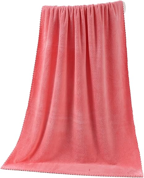 Amazon バスタオル コーラルフリース 吸水 速乾 肌触り ラップタオル ふわふわ 耐久性 巻きタオル おしゃれ ジュニア用 家庭用 業務用 レッド バスタオル ホーム キッチン オンライン通販
