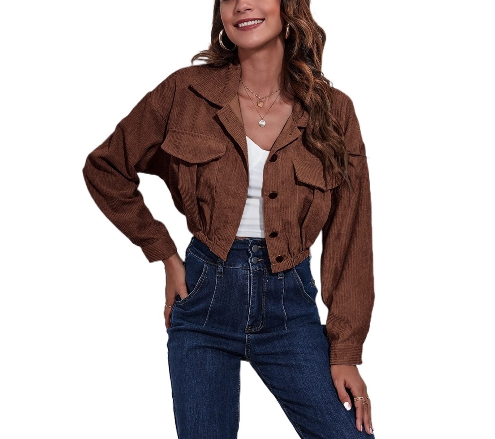 Tuta Donna In Velluto A Coste Allegra K – Completo 2 Pezzi, Giacca Con Bottoni E Pantaloni Con Tasche, Taglie Diverse