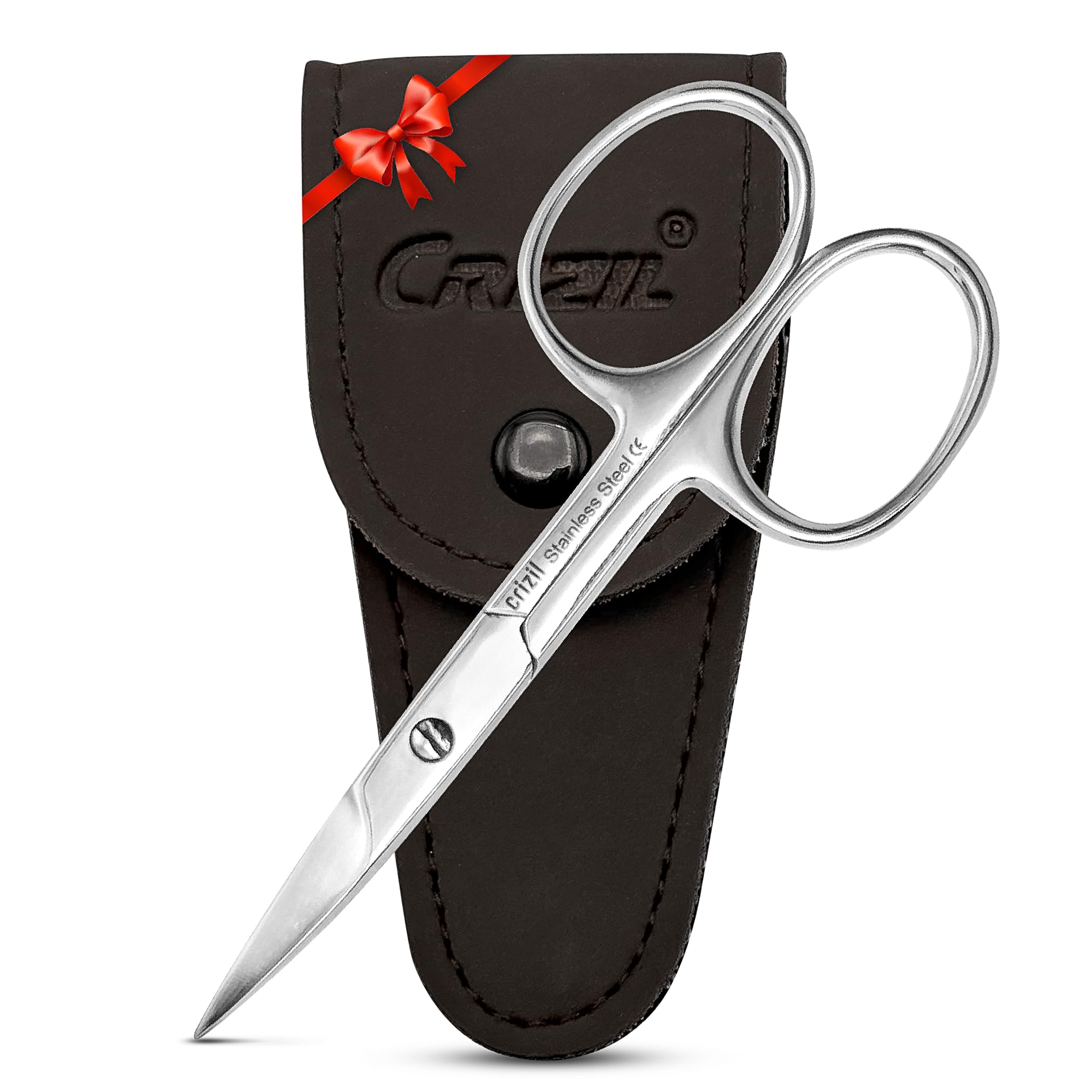 Nail Scissors for Women &amp; Men – Stainless Steel, Curved Blade, Sharp Scissors for Toenails, Manicure, Pedicure, Cuticle For Home &amp; Professional Use (Cuticle Scissors with Leather Case)
