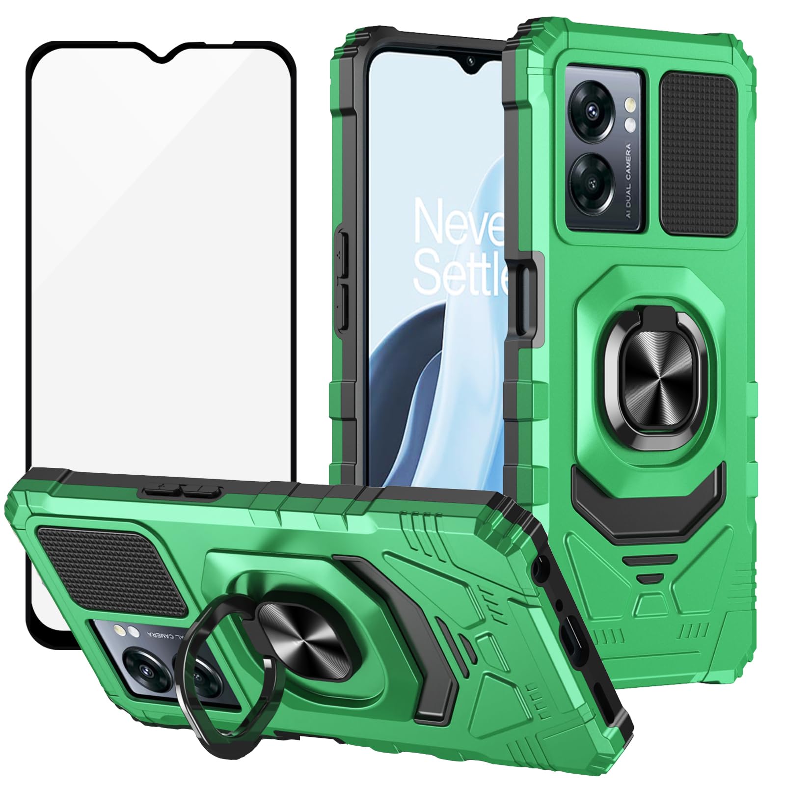 Ailiber for Cricket Magic 2 Case with Kickstand, AT&T Propel 2 5G Case with Screen Protector, for Magnetic Car Mount, Heavy Duty, Rugged Shockproof