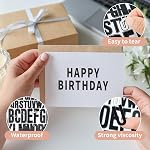 15 Sheets Letter Stickers, 1 inch 2 inch 780pcs Large Small Waterproof Capital Vinyl Alphabet Stickers for Scrapbook Decoration Arts Crafts Poster (Black)