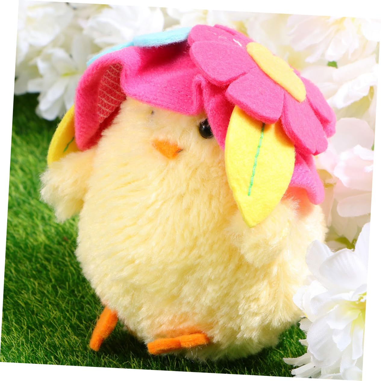 3pezzi Bambola Di Pollo Di Pasqua Per Bambola Decorazione Delicata Cappello Di Fiori Per Pasqua e Decorazioni Per Vetrine