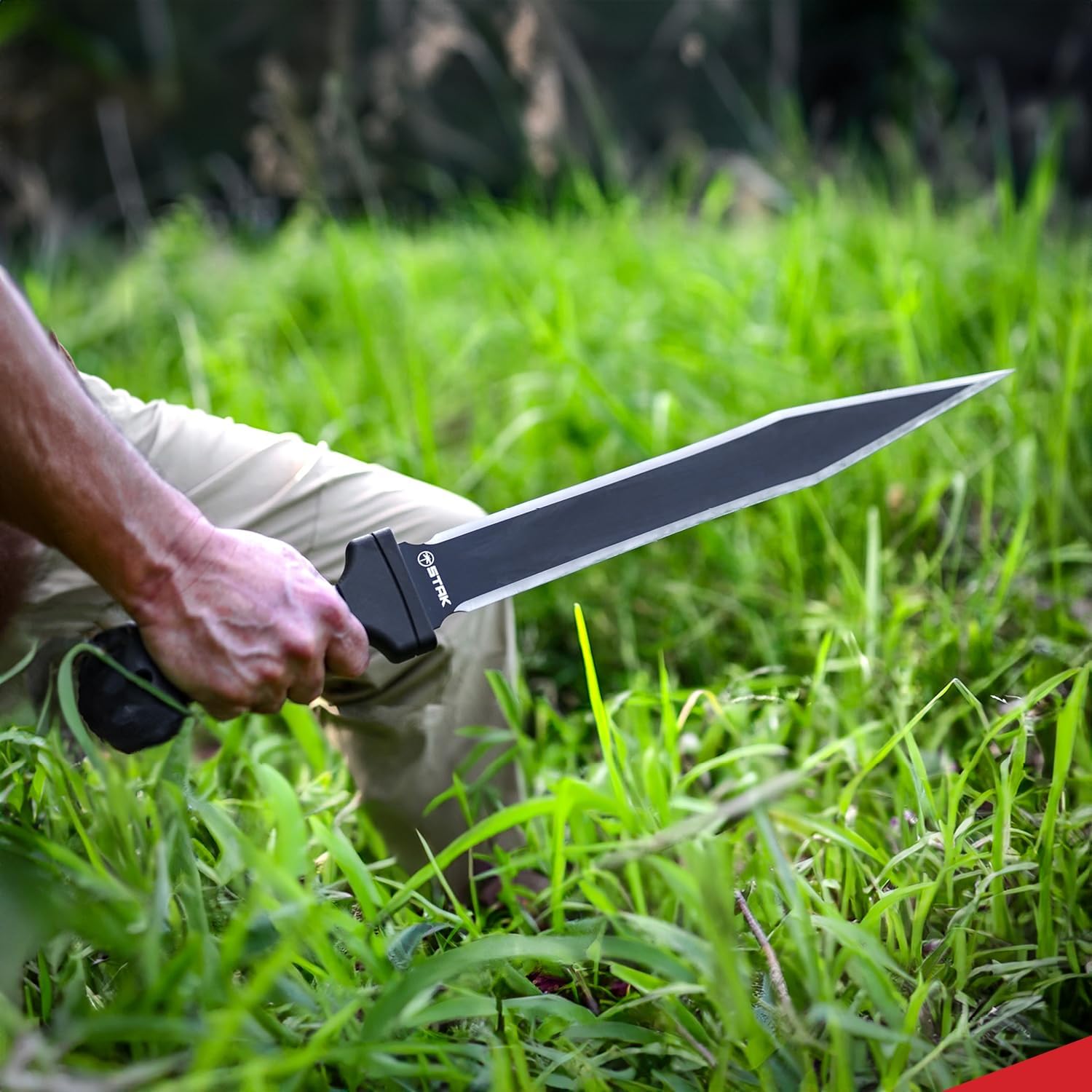 STAK Tac EDC Pry Bar, Meridius Sword, 10" EDC Multitool, 25" Tactical Sword, 420 Stainless Steel Blade with Nail Puller, Ripper Hook, Wrenches, Hard Molded Sheath with Reversible Clip