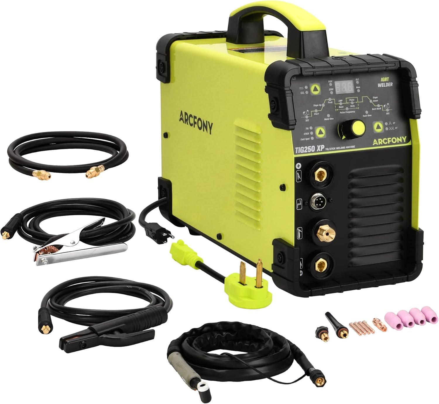 ARCFONY TIG Weling Machine TIG250XP HF TIG/Spot TIG/Stick Welder, 250Amps 110/220V Dual Voltage