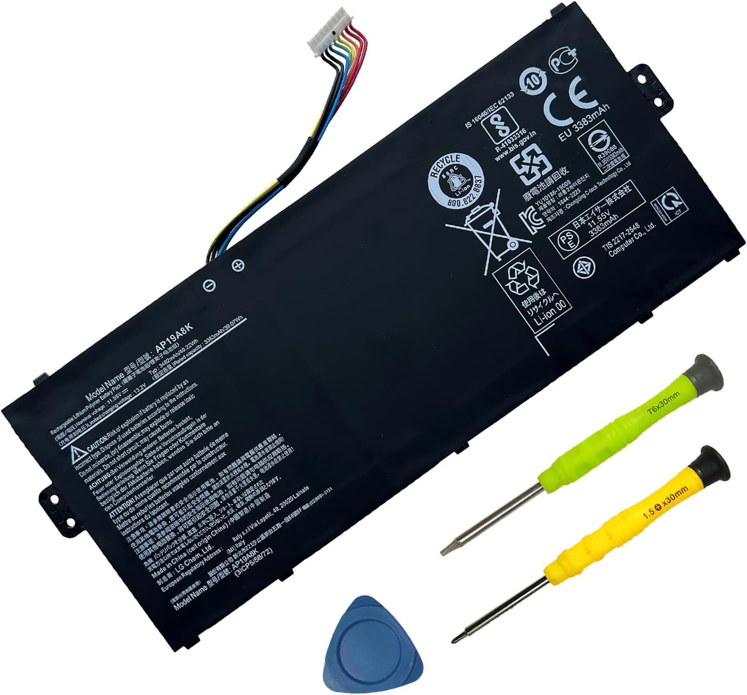 AP19A8K Battery for Acer Chromebook Spin 311 CP311 CP311-1H CP311-2H CP311-1H-C1FS CP311-1HN-C2DV CP311-1H-C5PN CP311-2H-C7QD CP311-2H-C679 CP311-2H-C3KA- 11.55V 3550mAh 41Wh 3Cell