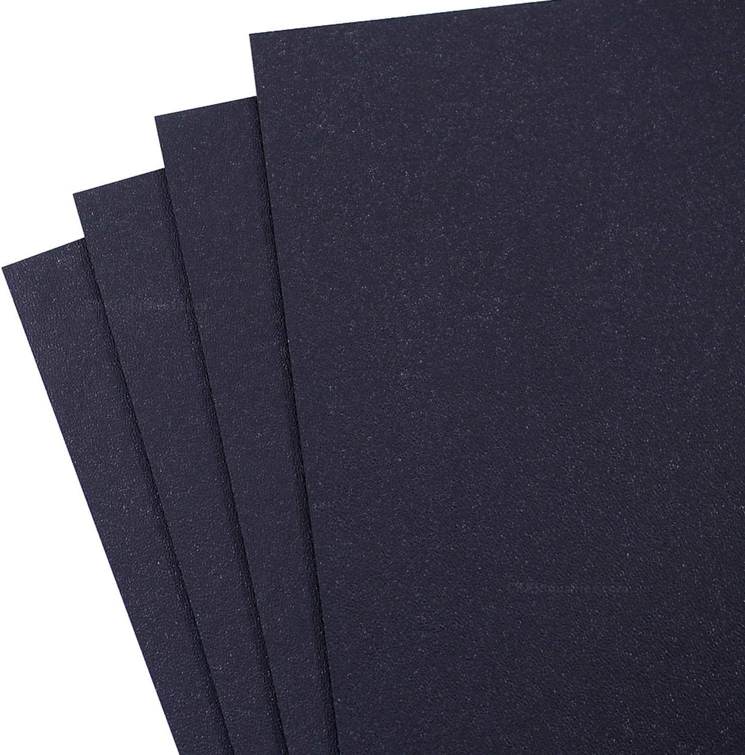 KYDEX Thermoform Sheet - (Type V) - (P1 Texture) - (0.080 Thickness) - (12in x 12in Sheets) - (Black) - (4 Pack) - for Holster Making, Cosplay, Airsoft Armor, Keel Guards