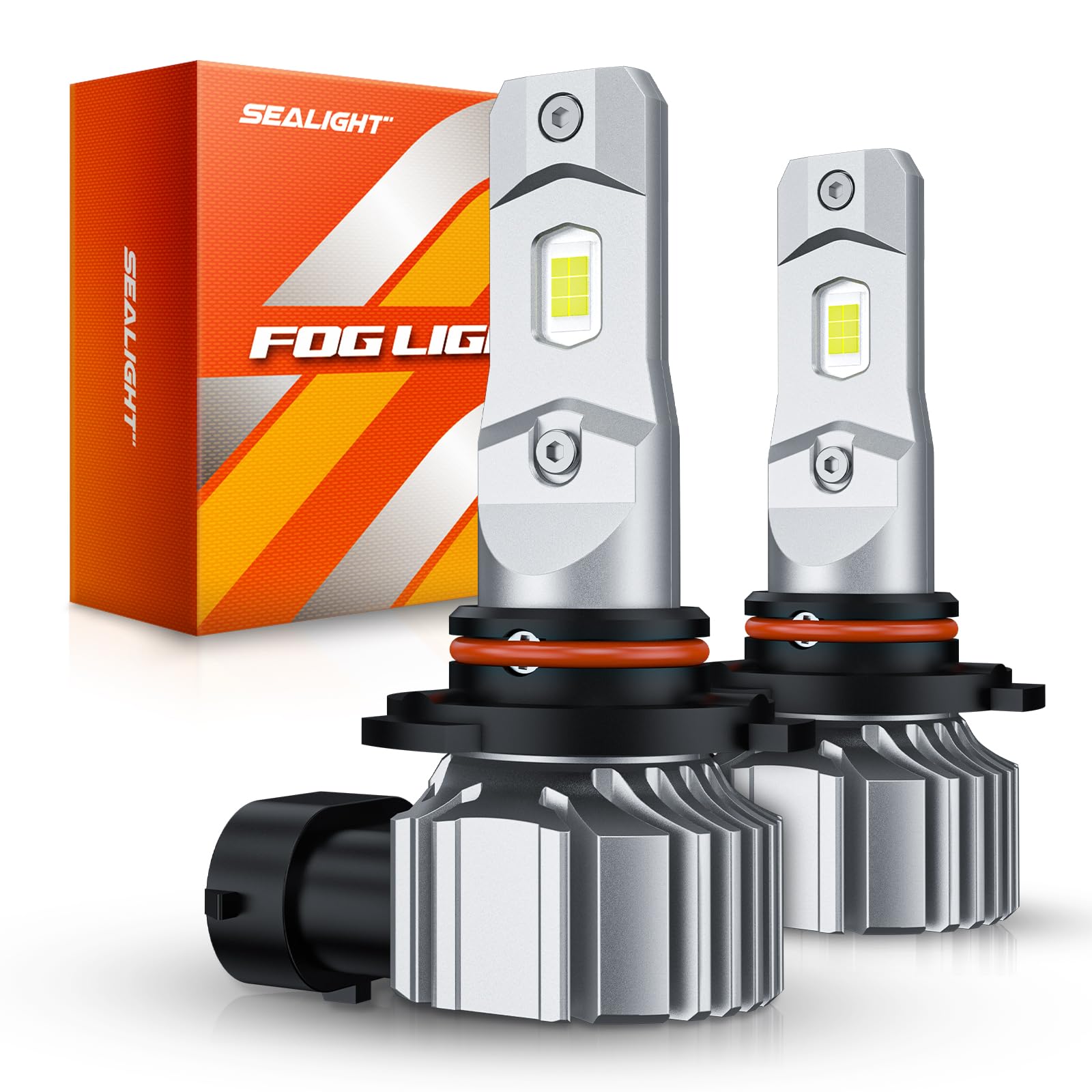 SEALIGHT 9145 H10 LED Fog Light Bulbs, 44000LM 1000% Brighter H10 9140 Fog Lights for Car &amp; DRL, 6500K Cool White Plug &amp; Play, 70,000 Hours Lifespan, Pack of 2