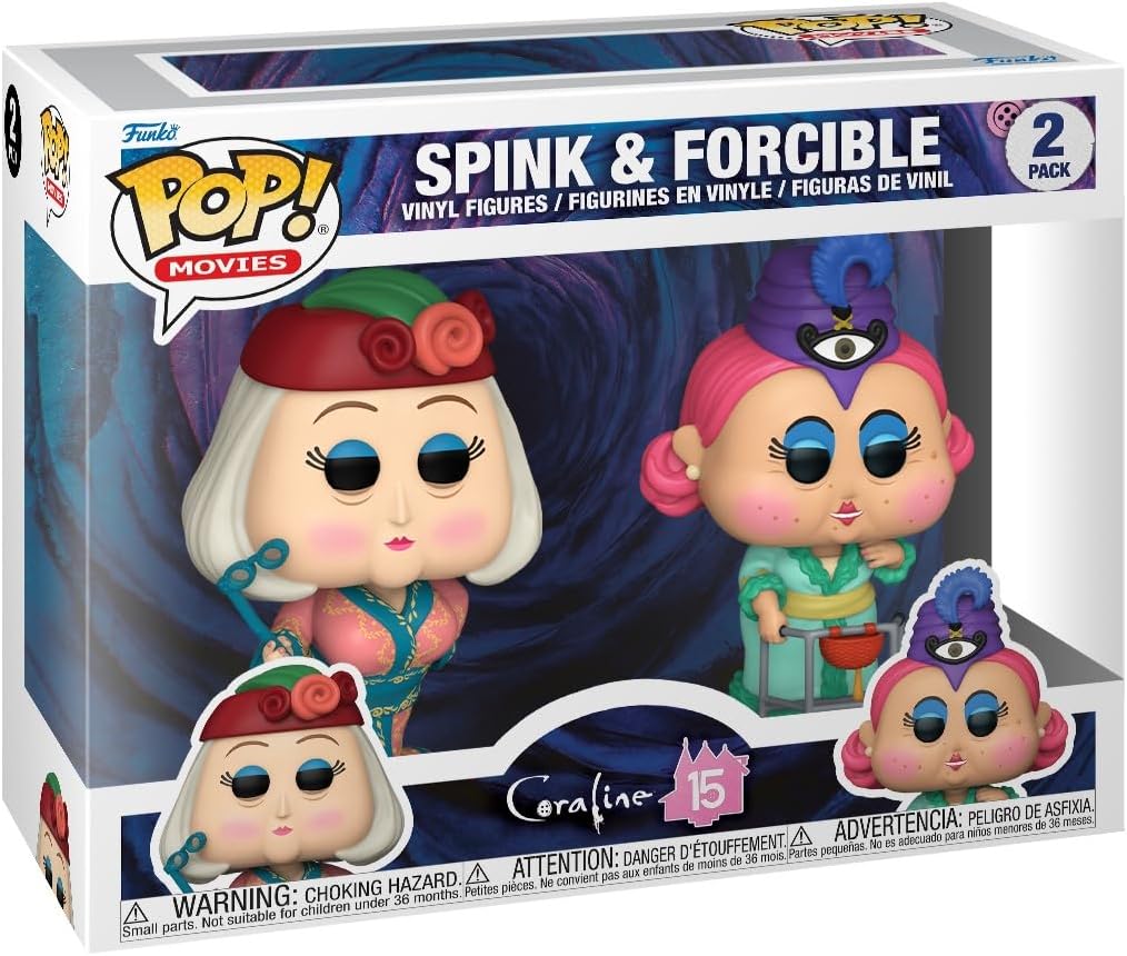 Funko Pop Movies: Coraline 15th Anniversary - Spink & Miss Forcible 2-Pack - Collectable Vinyl Figure - Gift Idea - Official Merchandise - Toys for Kids & Adults - Cartoon/Animation Fans