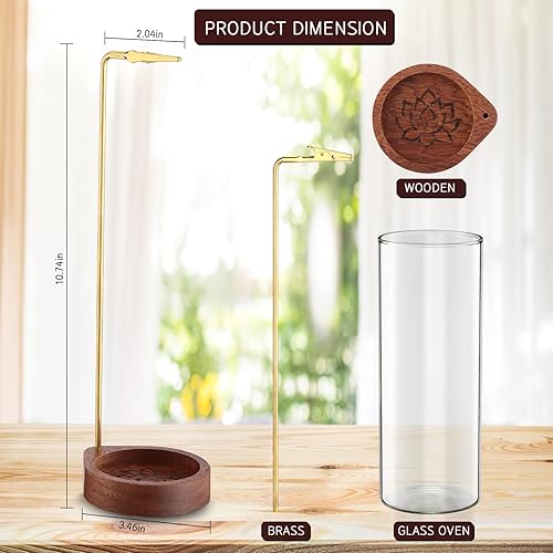 Miniatura 2 de Soporte para incienso  Quemador de incienso al revés  Soporte de incienso volador anticenizas para palitos  Varilla de incienso colgante de alta