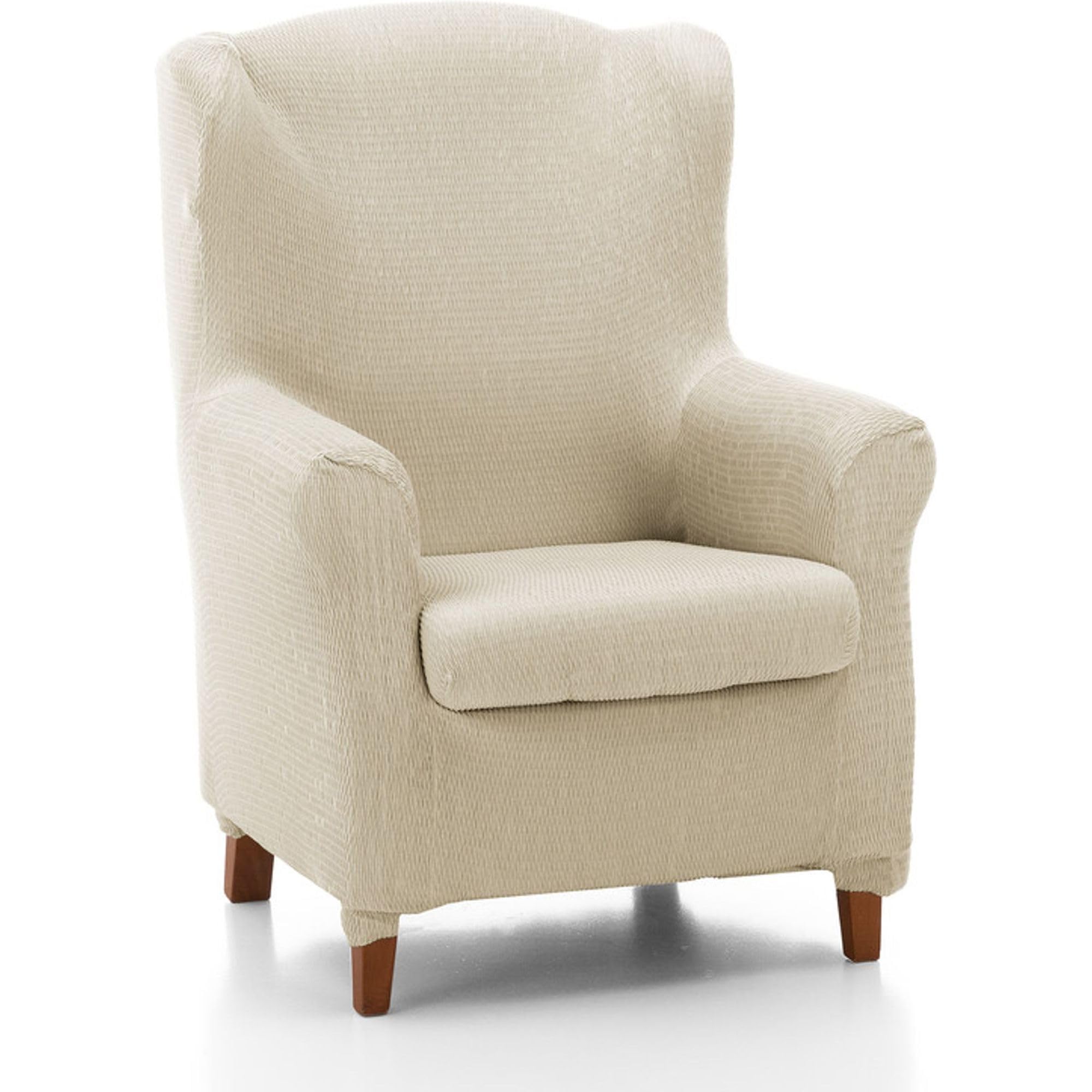 ECOMMERC3 | Ivory Extra Soft Elastic Duplex Chair Cover - Adjustable Duplex Armchair Cover 100% Made in Spain