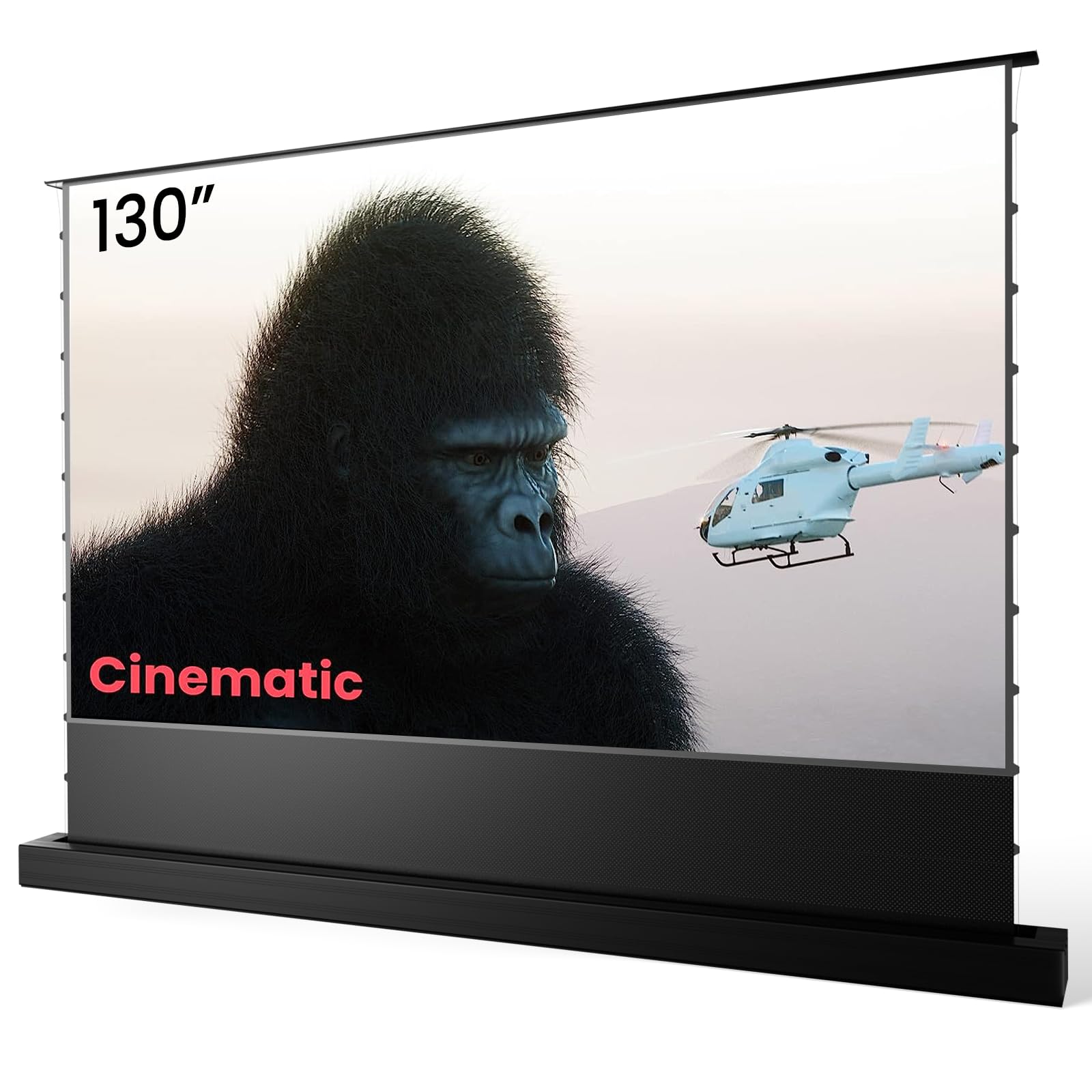 AWOL VISION ALR-F230C Écran de projection motorisé ALR pour projecteur à ultra courte portée, écran de projection pour home cinéma, 4K/8K Ultra HD, 95 % de rejet de la lumière ambiante
