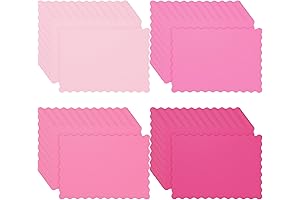 100Pcs Pink Paper Placemats Disposable Placemats for Wedding