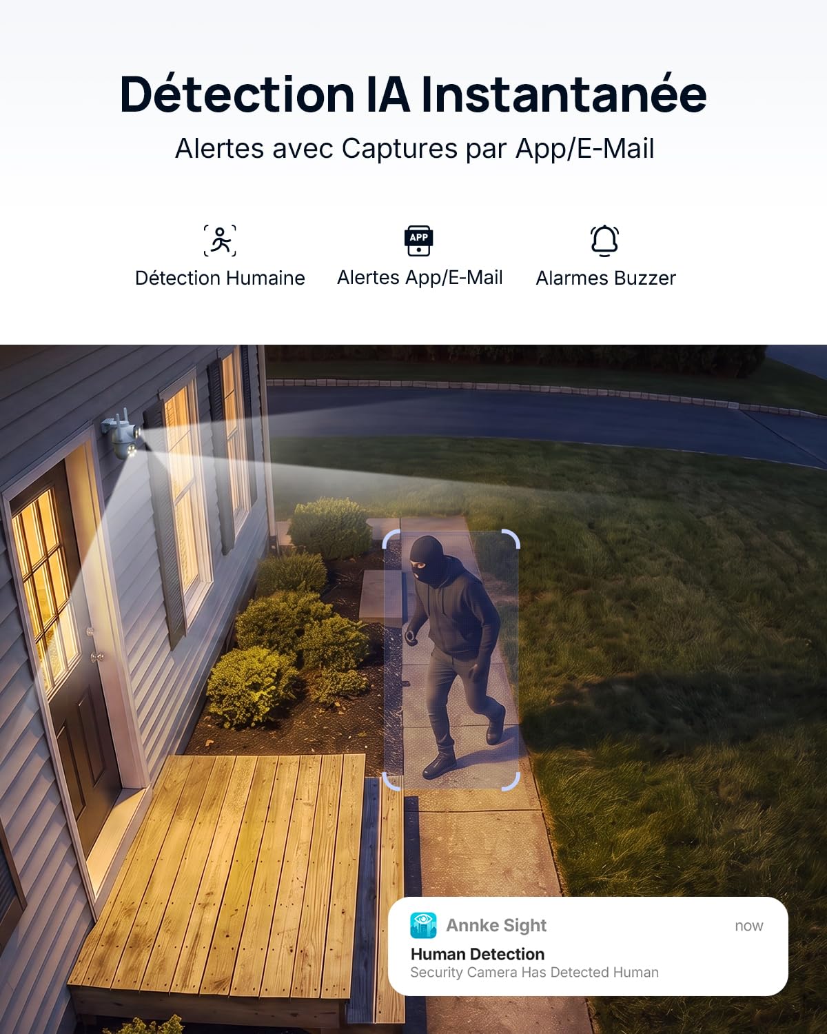 ANNKE 4MP Kit Caméra Surveillance WiFi Extérieure, 10CH 4K NVR et 1TB HDD