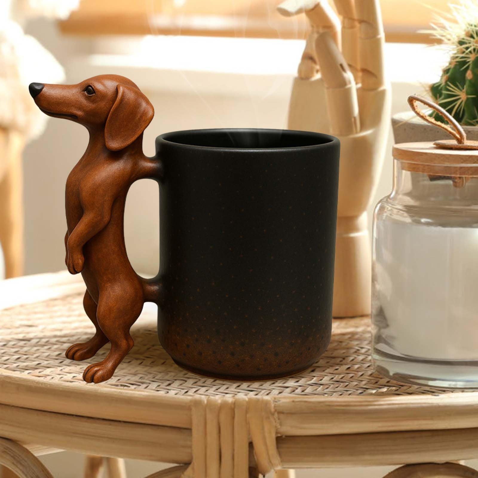 Amazon.com: Handmade Dachshund Mug, Creative 3D Animal Shape Ceramic Mug,11  oz 3d Animal Cup,Unique Dog Coffee Mugs Gift With Handle for Home &  Office,Gift for Dogs Owner (A-1 Set) : Home &
