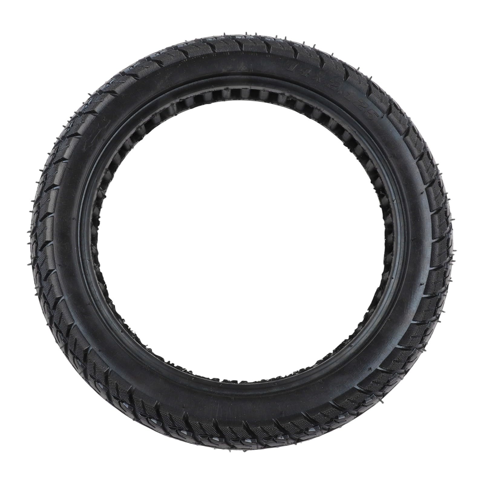 RichVibe Pneu électrique 14" (14 x 2.125 (57-254) solide anti-crevaison pour pneu E-Scooter, noir