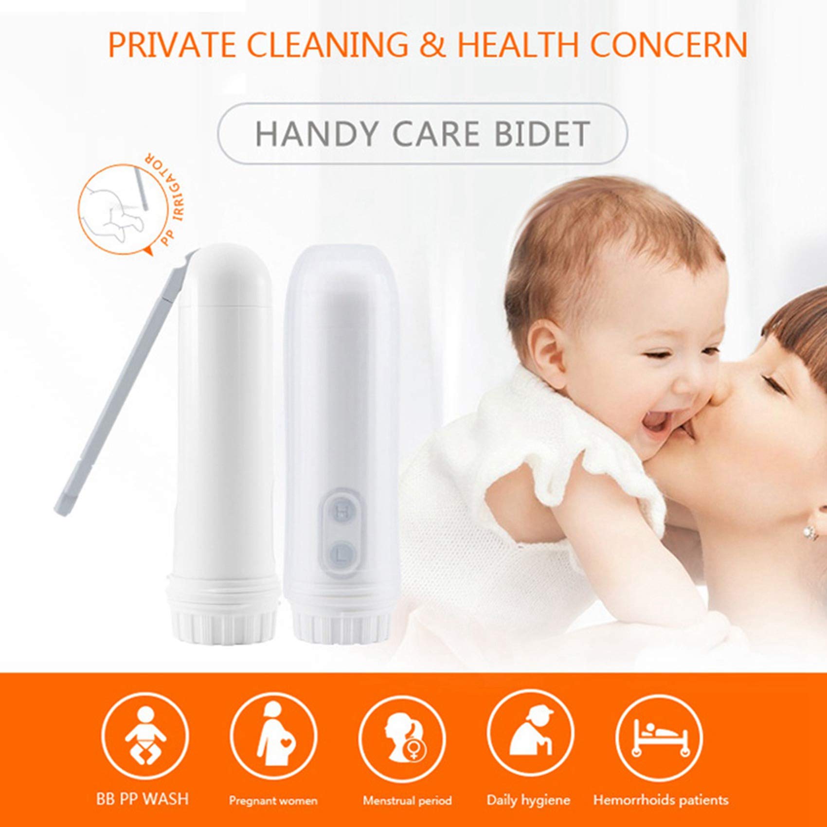 3X Pulizia Automatica del Viaggio dello Spruzzatore della Doccia di Viaggio dello Spruzzatore del Bidet Elettrico Portatile-