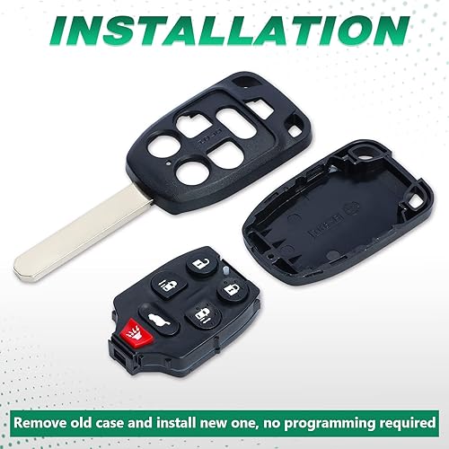 Miniatura 3 de Reemplazo remoto de la llave del coche caso Fob 6 botón para Honda Odyssey 2011-2013 (1)