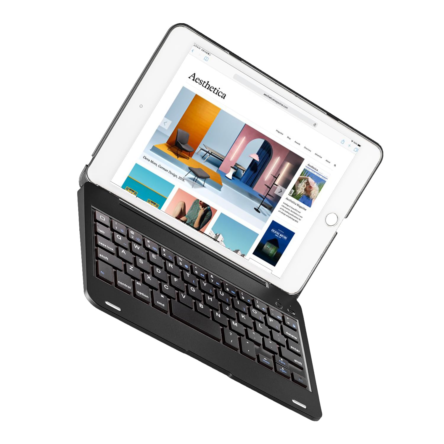 Hotkesa Bluetooth Keyboard Case for iPad Mini 4&5, iPad Keyboard Case with 125 Degree Swivel Rotating Stand, Ultra-Slim,Shockproof Protection, Auto Sleep/Wake Feature(iPad Mini 4/5 Black)