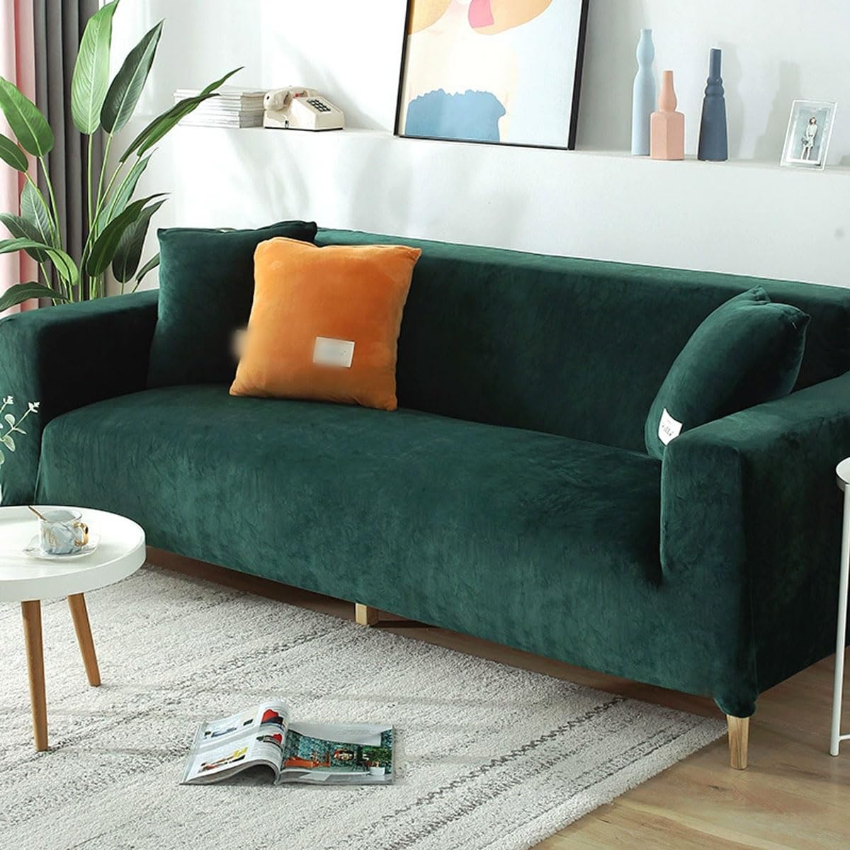Snqzo B 'G'> G Sofa Cover 1/2/3/4 Seater All-Inclusive Sofa Slipcover Elastic Fabric Couch Covers Scratch Proof Couch Protector For Dogs, Cats, Pets Non Slip Furniture Protec(Size:3 Seater(190-230Cm),Color:b 'G'> G)
