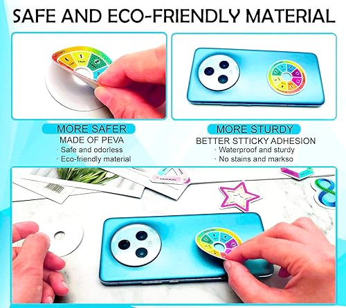 Miniatura 3 de 6 estilos de tiras calmantes para la ansiedad, 36 piezas reutilizables táctiles texturizados adhesivos para el aliento, calcomanías calmantes para