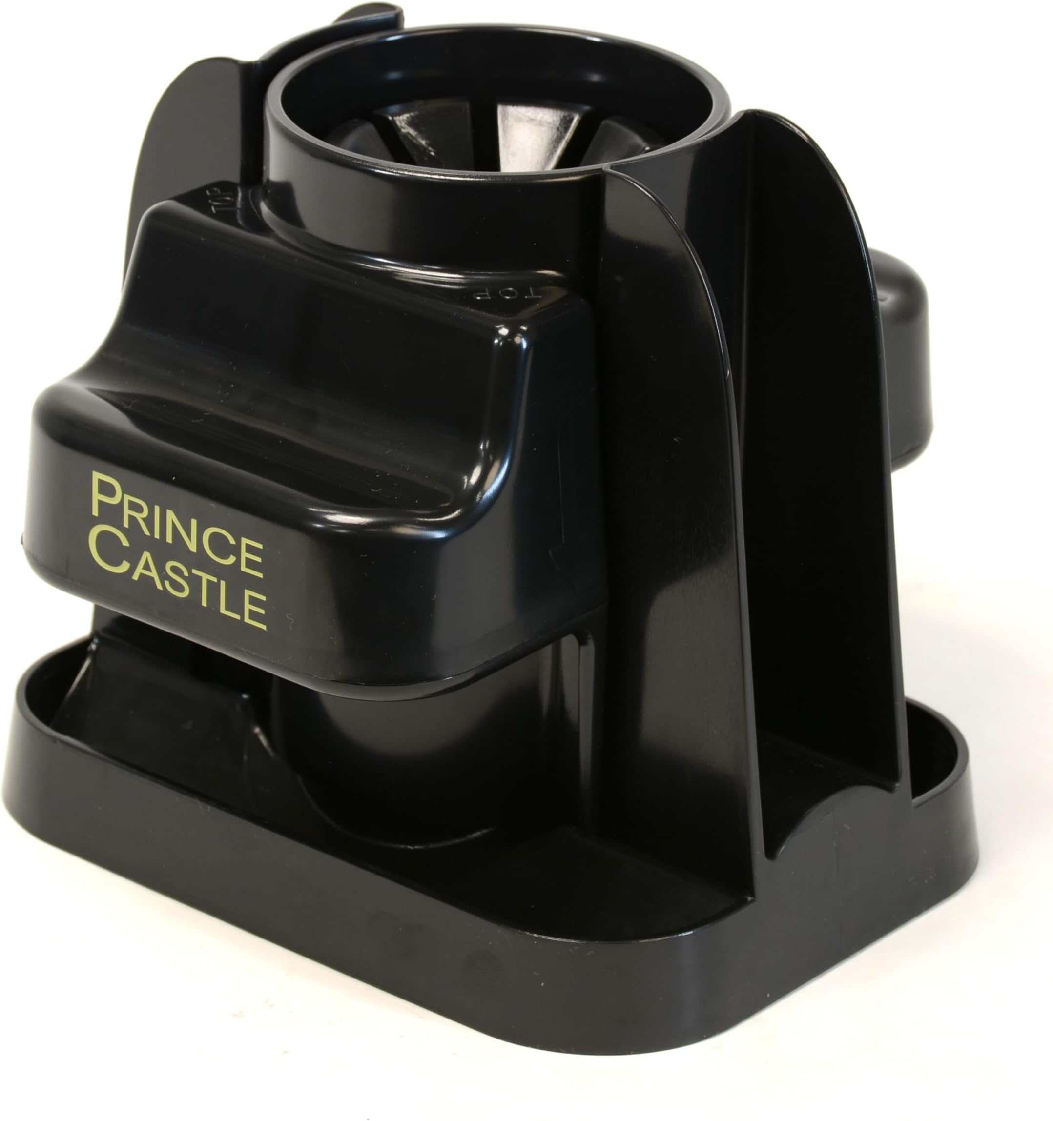 Prince Castle Lime Lemon Cutter - Fruit Slicer Kitchen Gadget, Lime Cutter, Vegetable Chopper with Container 8-Wedge Slicer, Black