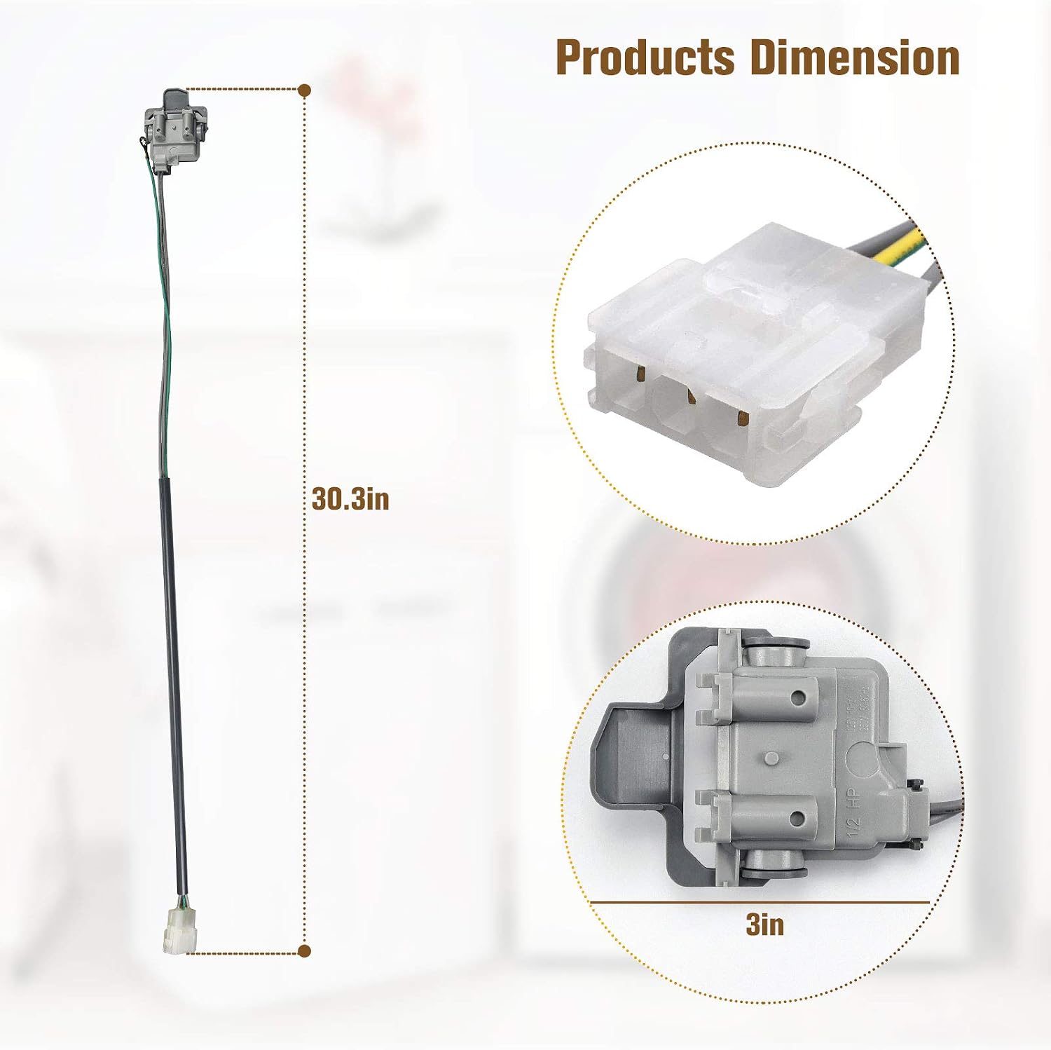 TOMOON 3949247 Lid Switch for Whirl-pool Washer,Suitable for Ken-more Washing Machine,Replace 3949247V 3949239 3949240 3949247VP PS11722098