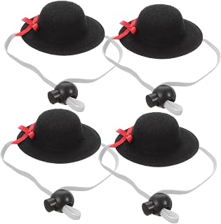 BESPORTBLE 4 Piezas de Sombrero Formal en Miniatura Mini Sombrero para Muñecas Pequeño Sombrero para Mascotas Sombrero Artesanal Color