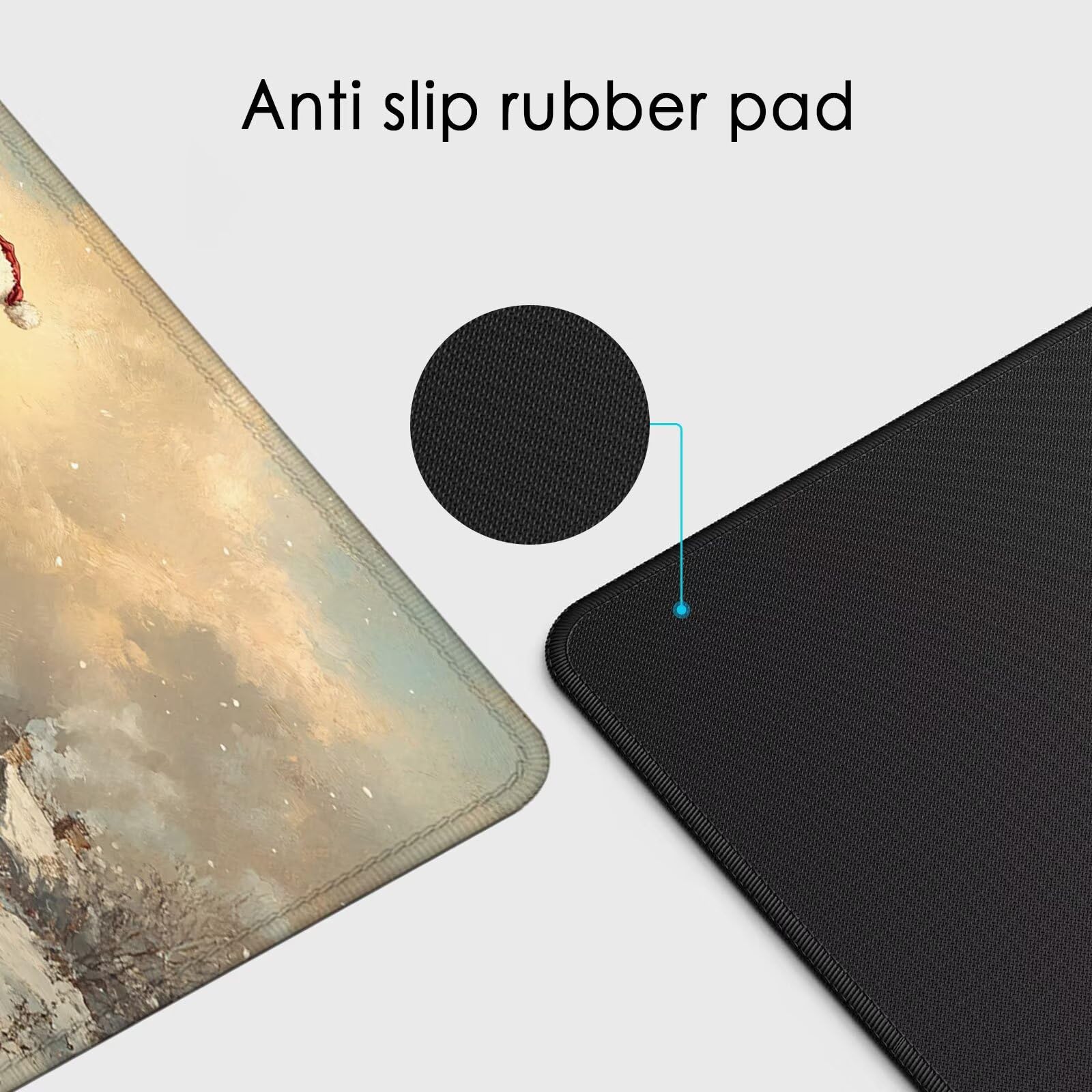Gamingowa podkładka pod mysz XXL – duża podkładka pod mysz, 1400 x 600 x 3 mm, podkładka na stół, Święty Mikołaj, duży rozmiar, poprawia precyzję i prędkość, antypoślizgowa podkładka, wodoodporna