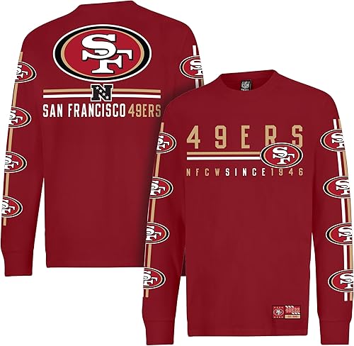 Ultra Game Men's NFL Official Soft Lightweight Long Sleeve T-Shirt