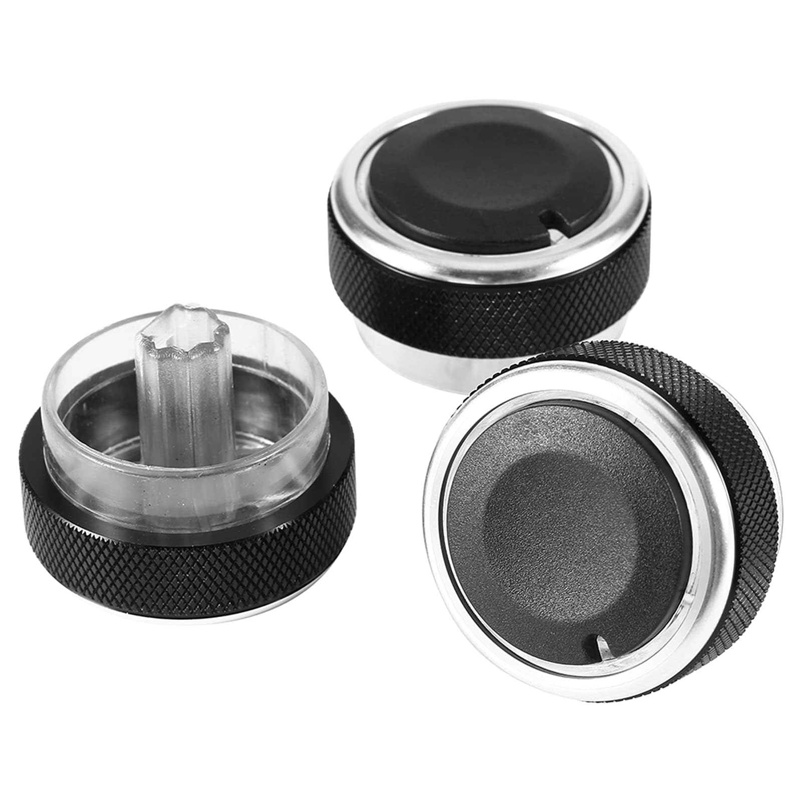 3 pcs Car Air Conditioning Knob, Heater Control Knob A/C Fan Switch Engine Start Rotation Button for Car Focus05-14 Air Conditioning Button Control