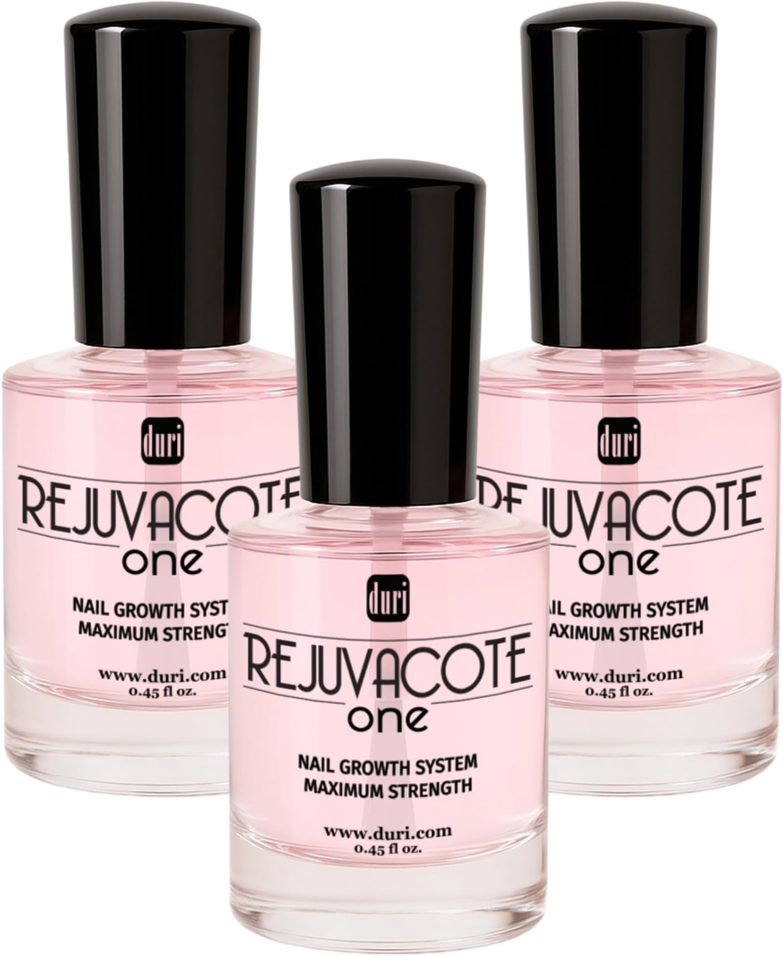 Rejuvacote 1 Nail Strengthener, Maximum Effect Formula, For brittle, weak, or post-damage nails (Pack of 3-0.45 fl. oz. each)