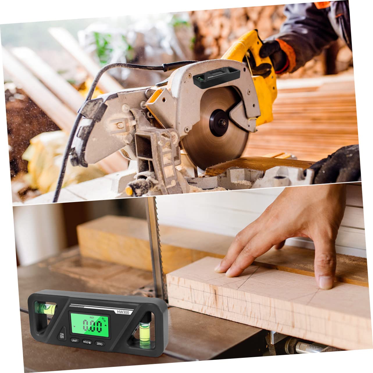 iplusmile 3pezzi Goniometro Digitale Con Livella Magnetica Strumento Di Misurazione Angolare Per Lavori Di Falegnameria e Installazione
