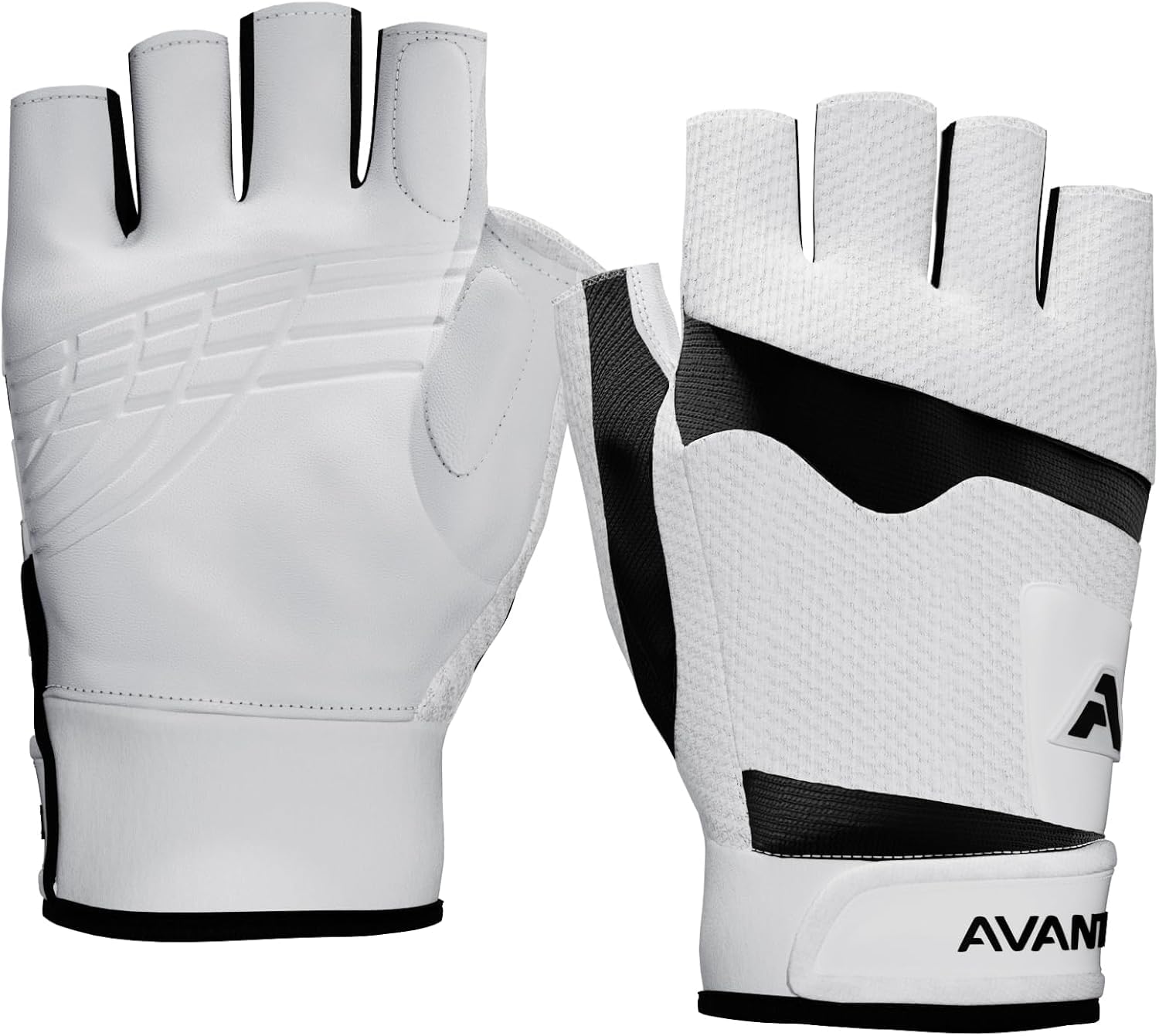 Avantic Fingerless Pickleball Glove, Padded Thumb & Index, Enhanced Grip, Right or Left, Unisex (Sizes XS-XL)