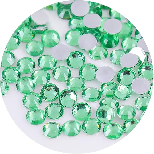 Miniatura 8 de 2250 diamantes de imitación SS16 de 0.157 in con parte trasera plana para uñas, arte, manualidades, gemas redondas con purpurina, dorados, ropa de