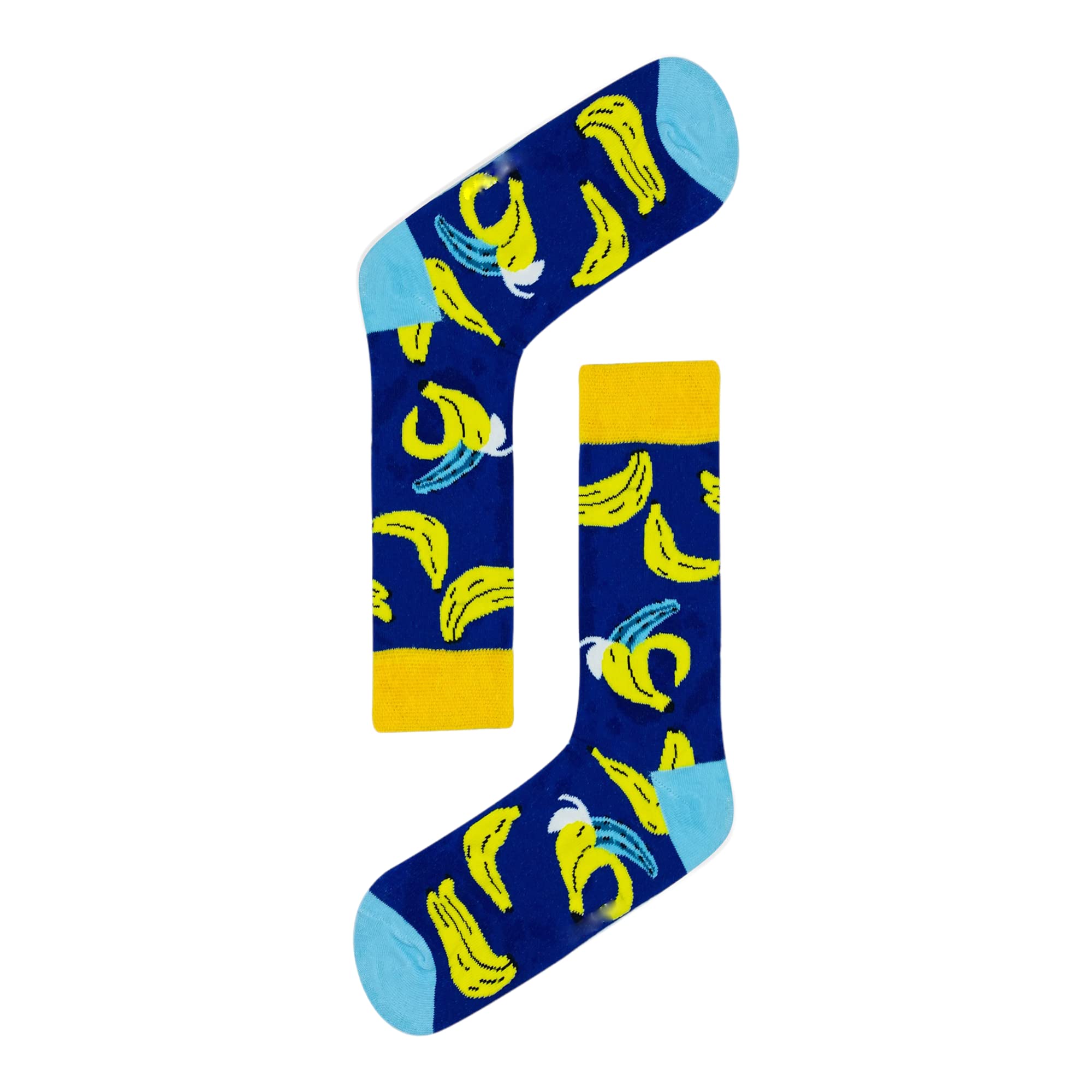 Socks Stars Unisex Blue Banana Cute Fruit Socks Gifts Funky Novelty Funny