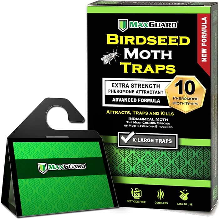 Buy MaxGuard Birdseed MothTraps (10 XL Pack) Extra Strength Pheromones