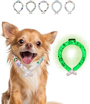 Amazon | Bucci Boo クールリング 犬 ネッククーラー 夜光効果 ボタン