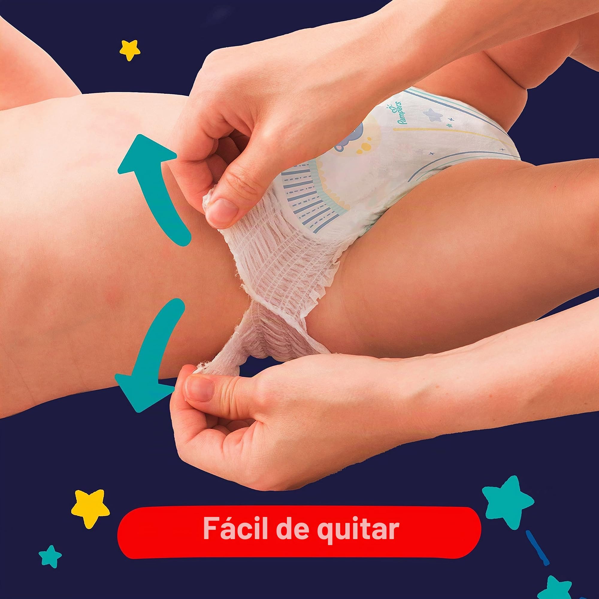 Pampers Night Pants, tamaño 6, 138 capas, 15 kg+, mantenimiento de 360° contra fugas con un corazón súper absorbente para una protección reforzada toda la noche, paquete de 1 mes
