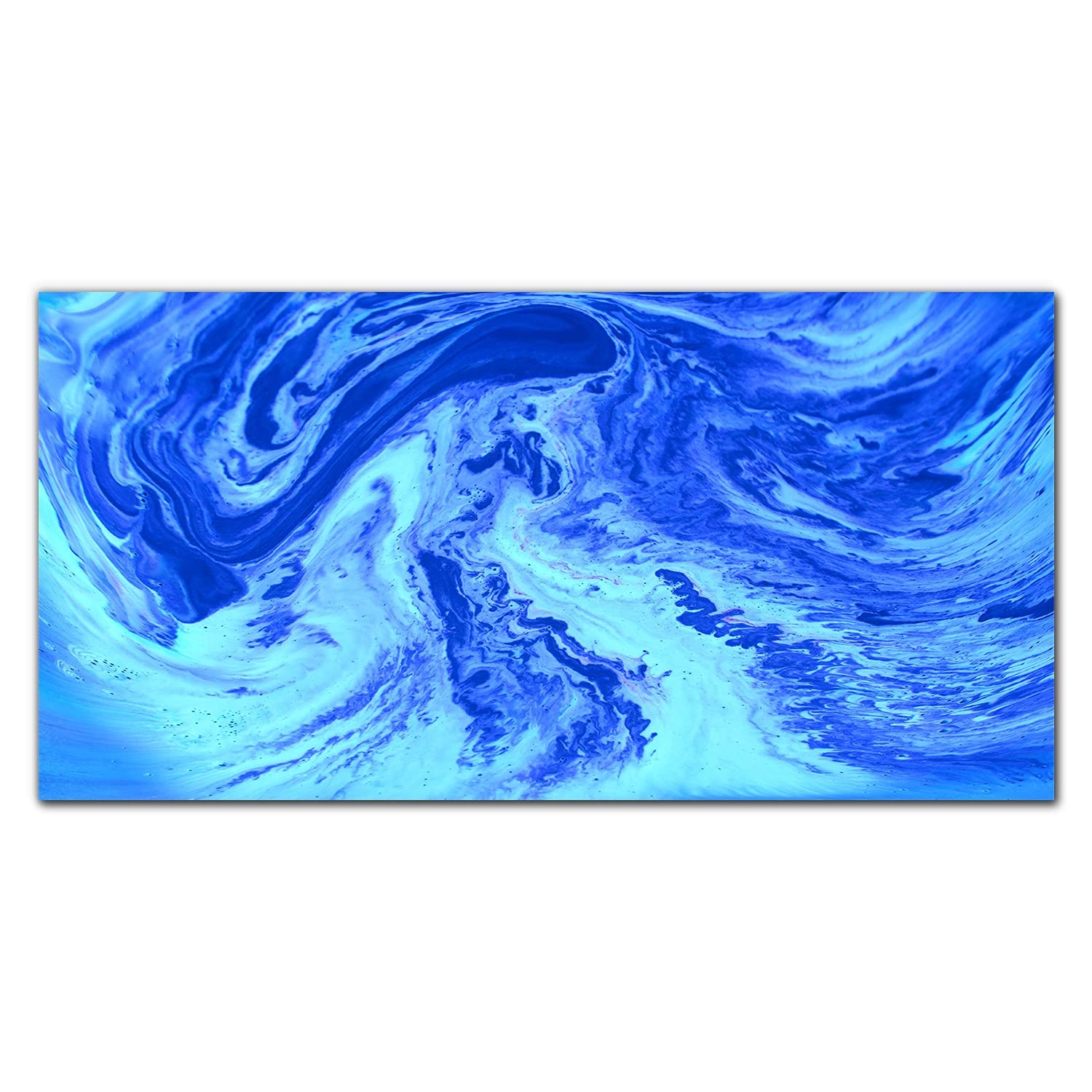Crédence de cuisine en verre trempé 100x50cm Coloray protection murale au motif de vagues