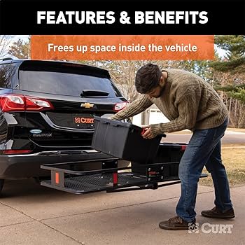 Amazon.co.jp: CURT 18152 60 x 24インチ バスケットヒッチカーゴ