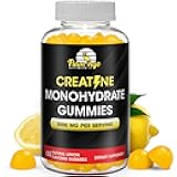 Creatine Gummy Supplement- Lemon Flavored Creatine Monohydrate Pre Workout Chews for Energy Boost, Creatine Supplement for Building Muscle and Strength, Vegan, Non-GMO 90 Count