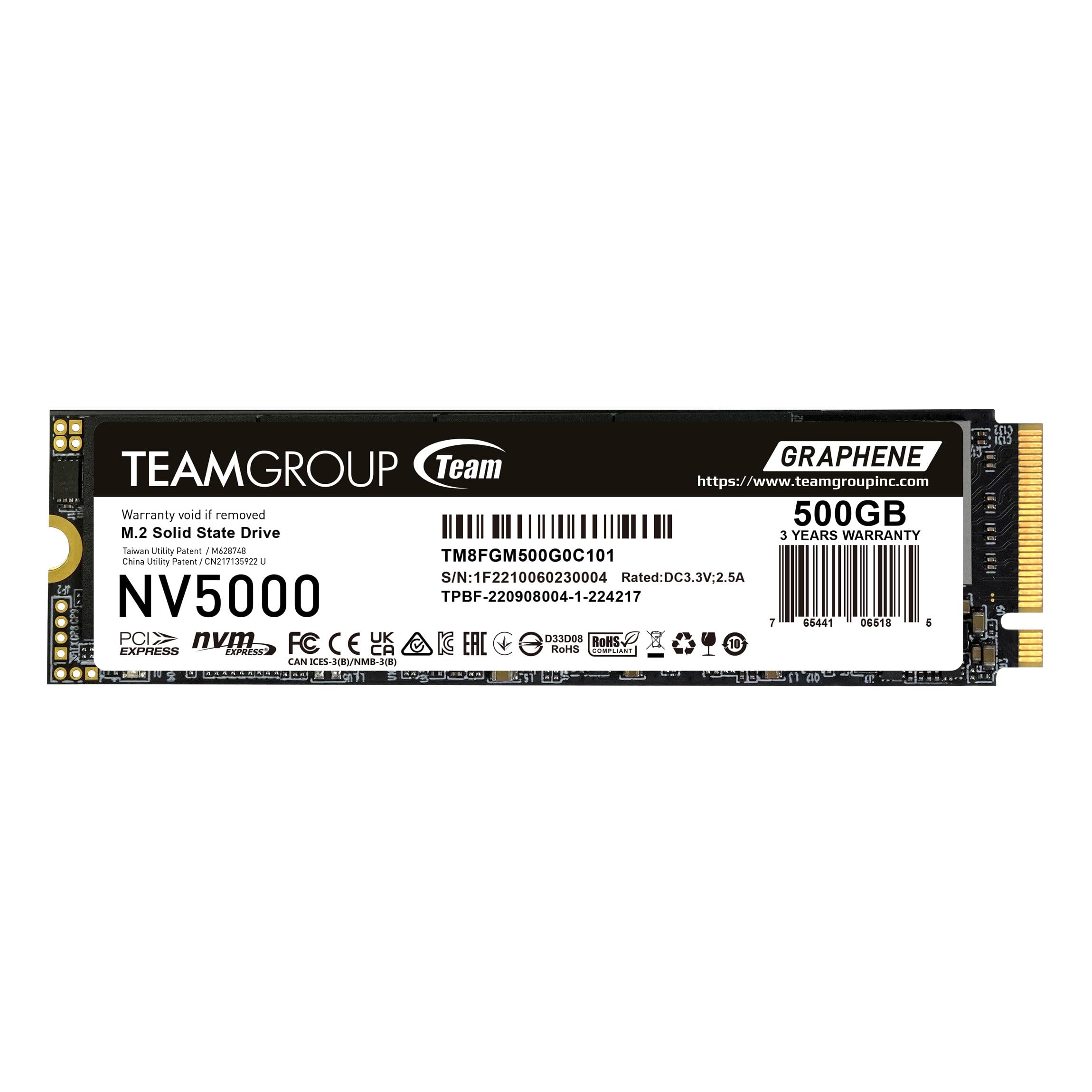 TEAMGROUP NV5000 500GB SLC Cache NVMe PCIe Gen4x4 M.2 2280 Laptop, Desktop SSD Read/Write Speed up to 4500 / 1800MB/s TM8FGM500G0C101-picture-16