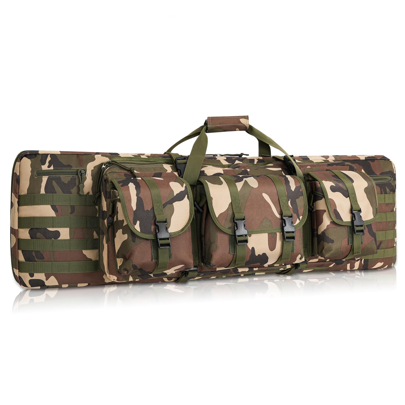 DULCE DOMSoft Double Rifle Bag, Gun Case Storage & Transportation, Long Gun Bag Portable Tactical Backpack Carrying with Molle for Shooting Range Hunting Outdoors, 32/36/42/48'' with Multiple Colors