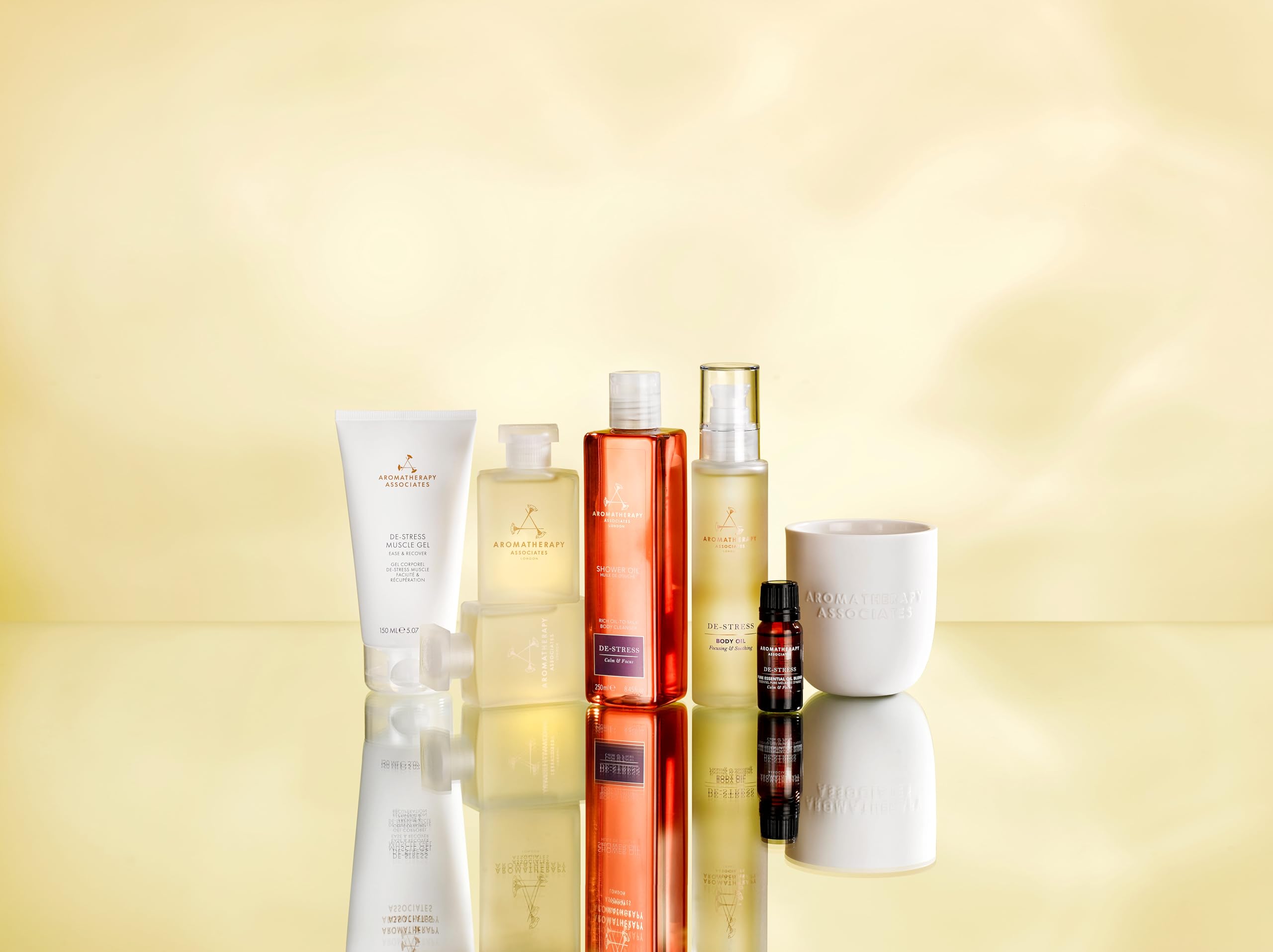 Aromatherapy Associates Bade- und Duschöl, Luxus-Spa, natürliches Bad, Badeöl, vegan, tierversuchsfrei, umweltfreundlich (De-Stress-Muskelbad- und Duschöl, 55 ml)