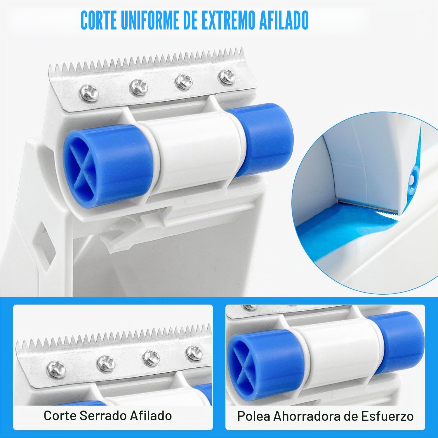 Aplicador de Cinta de Pintor,Portátil Cinta Adhesiva Premontada con 3 Rollo Cinta de Enmascarar para Molduras, Rodapiés, Marcos de Puertas y Ventanas