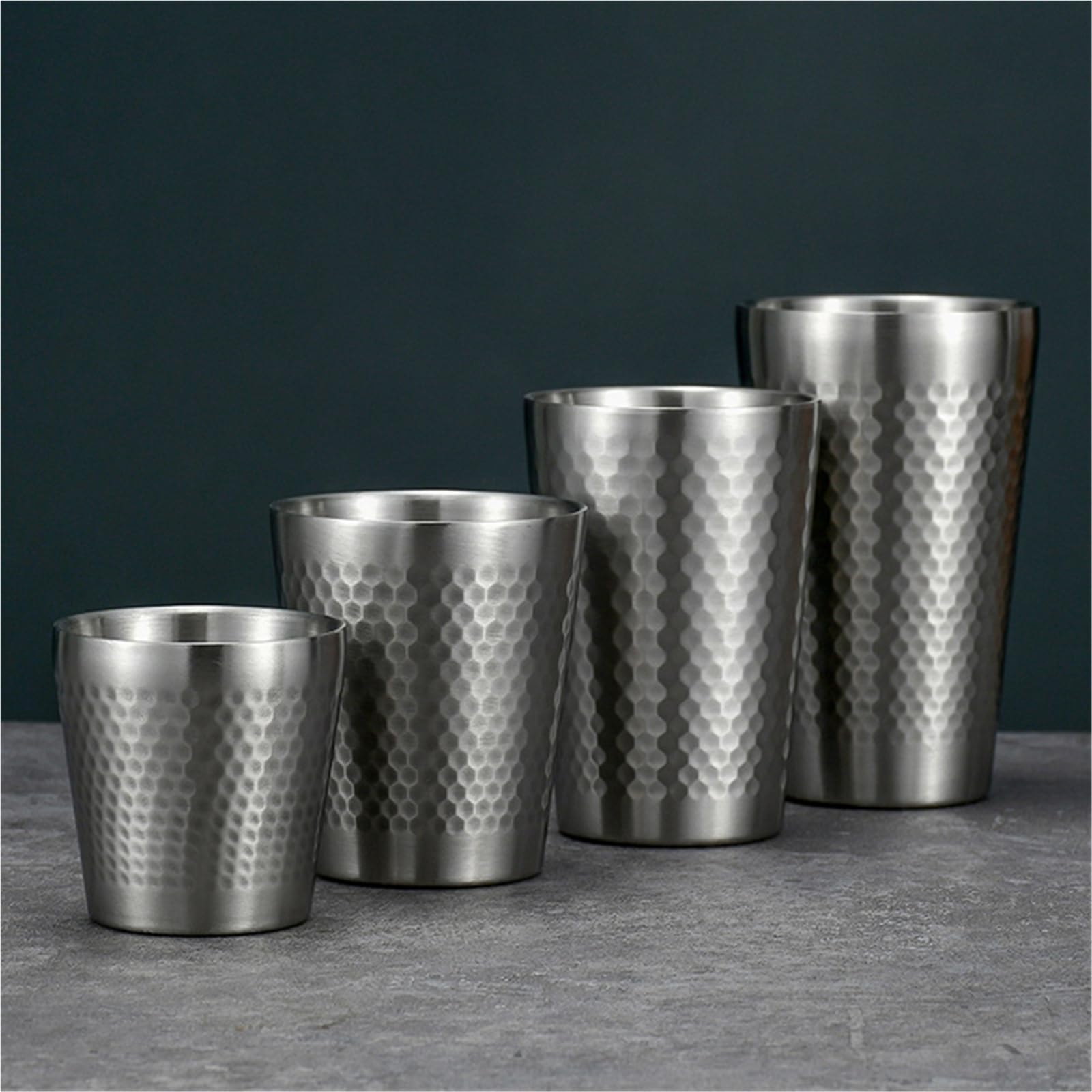 Taza de Acero Inoxidable 304 con patrón Nido Doble Pared