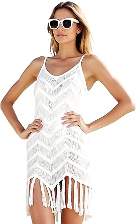 Women Crochet Dress - Crochet Beach Cover Up - Bathing Suit Coverup - Knit Swim Cover Up Dress